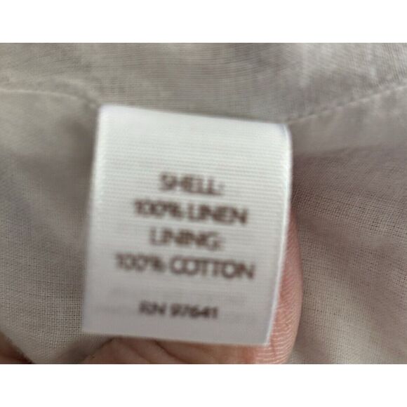 J. Jill Tan Floral Linen Midi Skirt Women's Size 14 Fairy Whimsical - Picture 9 of 12